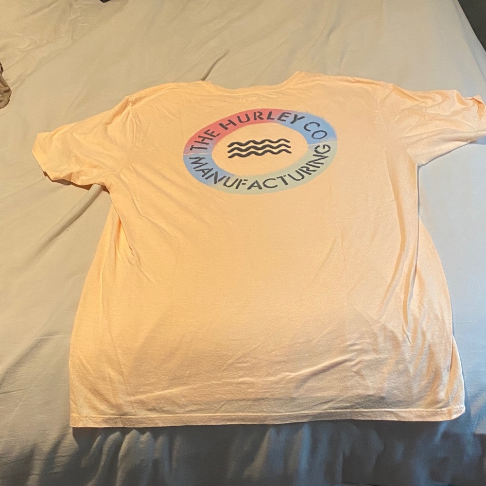 Hurley Peach Short Sleeve Tee with Pastel Logo